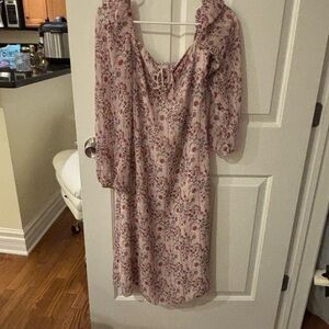 Wilfred Pink and Cream Floral Dress